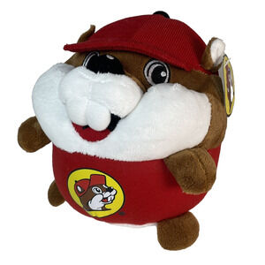Bucees Plush Beaver Toy Buc-ee’s Red Brown Round 7 in Stuffed Animal w/Tags
